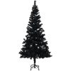Belyst plastgran med kulor svart 240 cm PVC vidaXL 240 x 120 cm – miniatyr 2