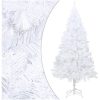 Belyst plastgran med kulor vit 120 cm PVC vidaXL 120 x 60 cm – miniatyr 2