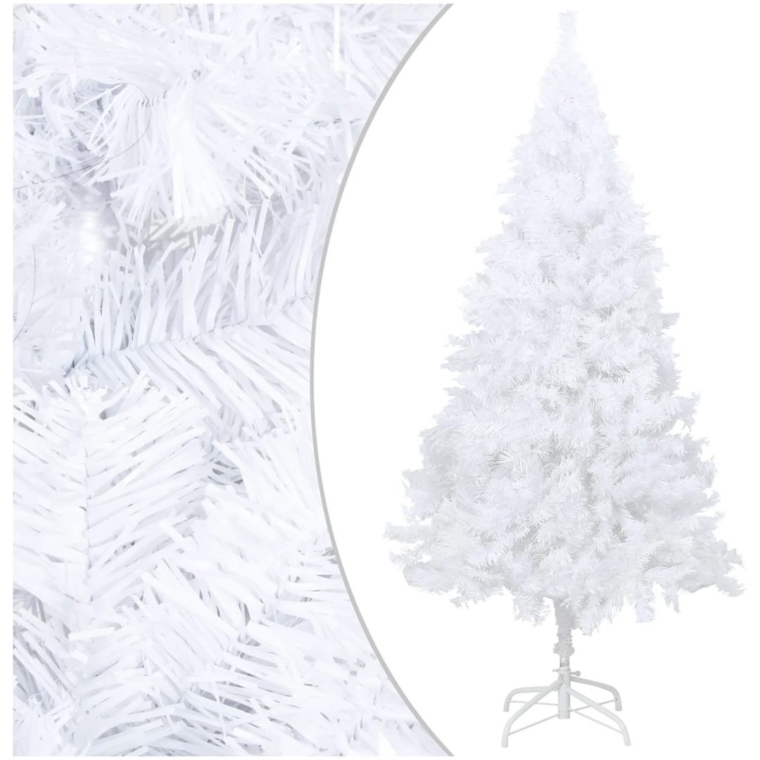 Belyst plastgran med kulor vit 120 cm PVC vidaXL 120 x 60 cm – bild 2