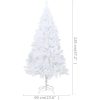 Belyst plastgran med kulor vit 120 cm PVC vidaXL 120 x 60 cm – miniatyr 12