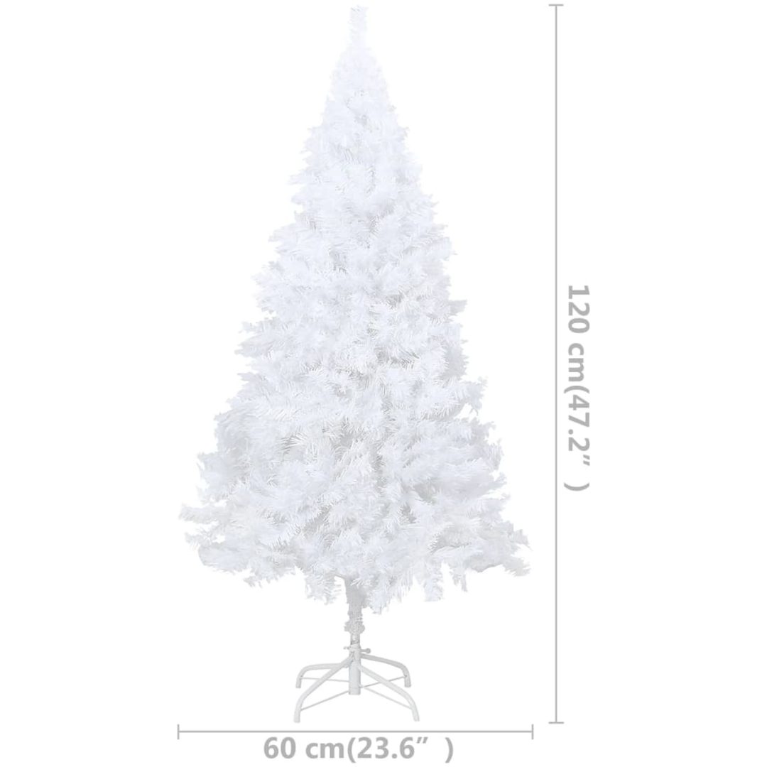 Belyst plastgran med kulor vit 120 cm PVC vidaXL 120 x 60 cm – bild 12