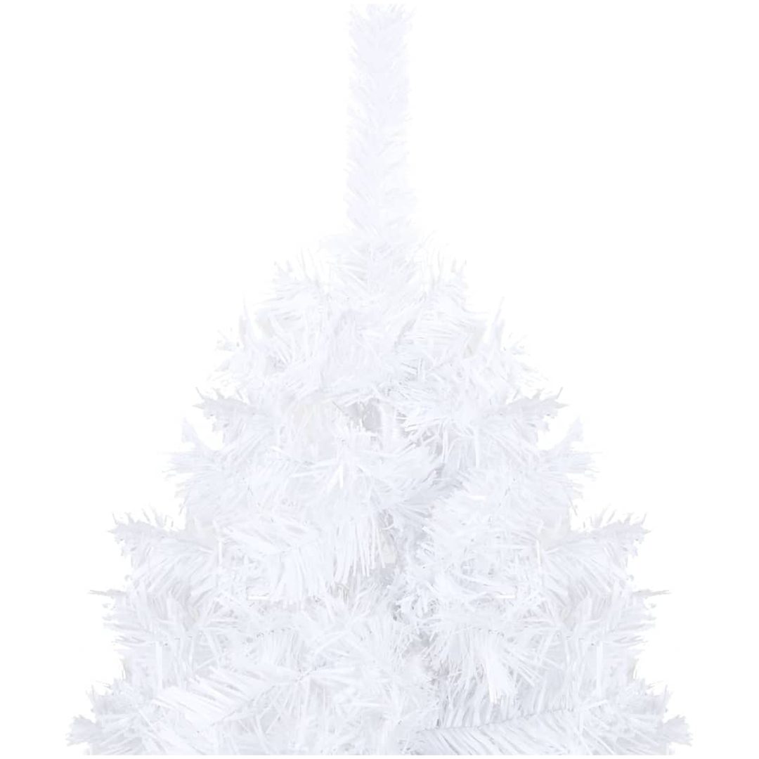 Belyst plastgran med kulor vit 120 cm PVC vidaXL 120 x 60 cm – bild 3