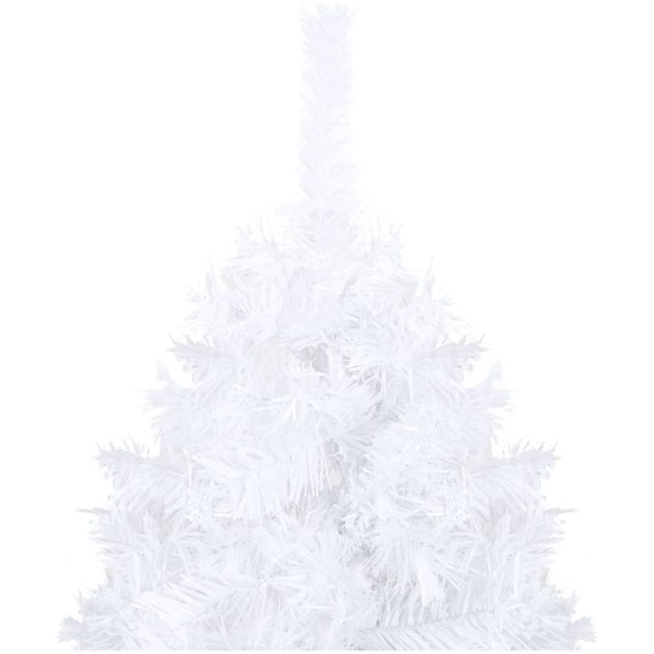 Belyst plastgran med kulor vit 120 cm PVC vidaXL 120 x 60 cm – bild 3