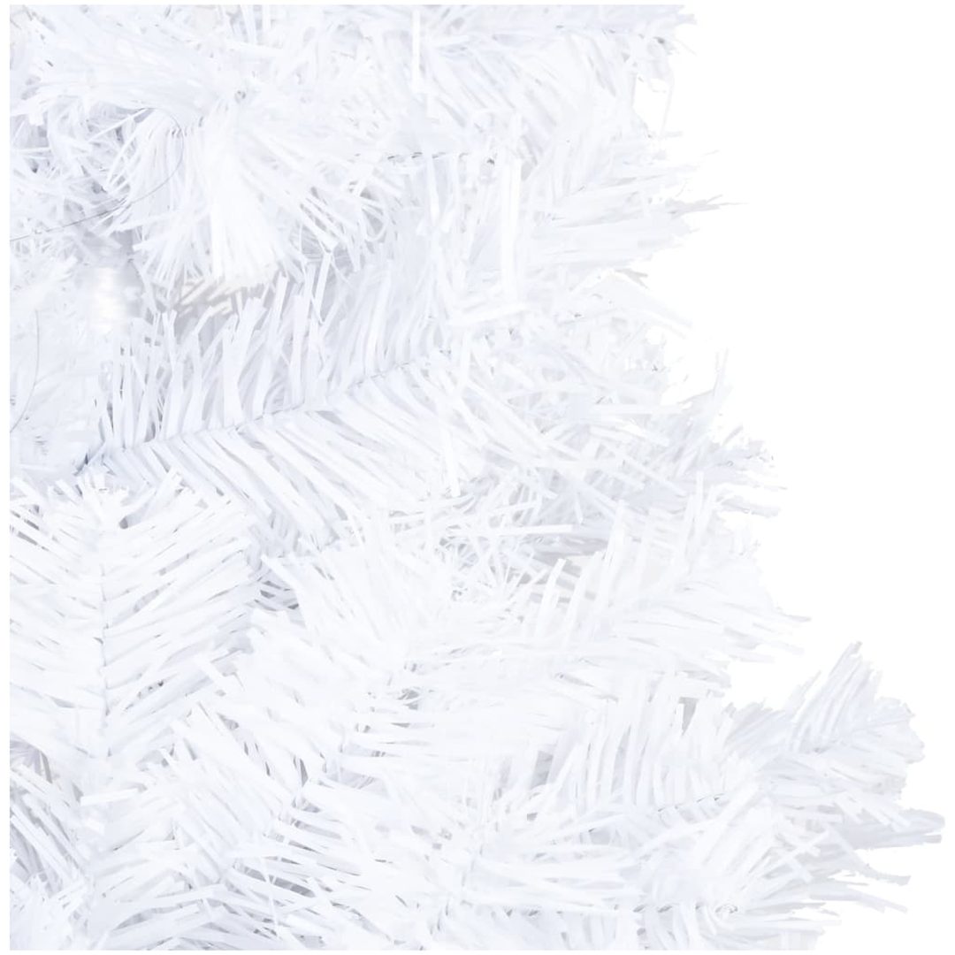 Belyst plastgran med kulor vit 120 cm PVC vidaXL 120 x 60 cm – bild 5