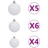 Belyst plastgran med kulor vit 120 cm vidaXL 120 x 75 cm – miniatyr 8