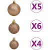 Belyst plastgran med kulor vit 120 cm vidaXL 120 x 75 cm – miniatyr 9