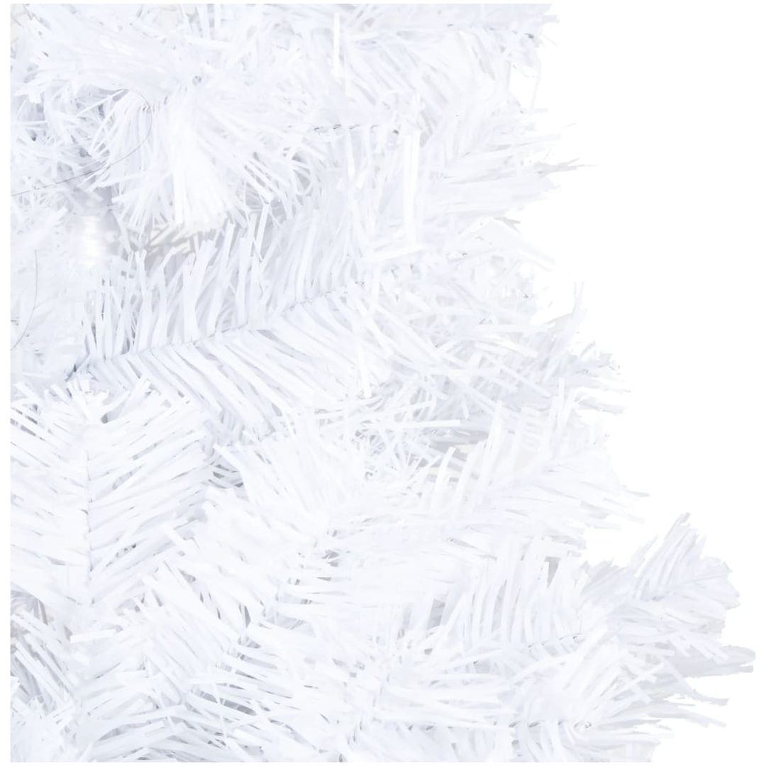Belyst plastgran med kulor vit 150 cm PVC vidaXL 150 x 80 cm – bild 4