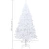 Belyst plastgran med kulor vit 180 cm PVC vidaXL 180 x 95 cm – miniatyr 12