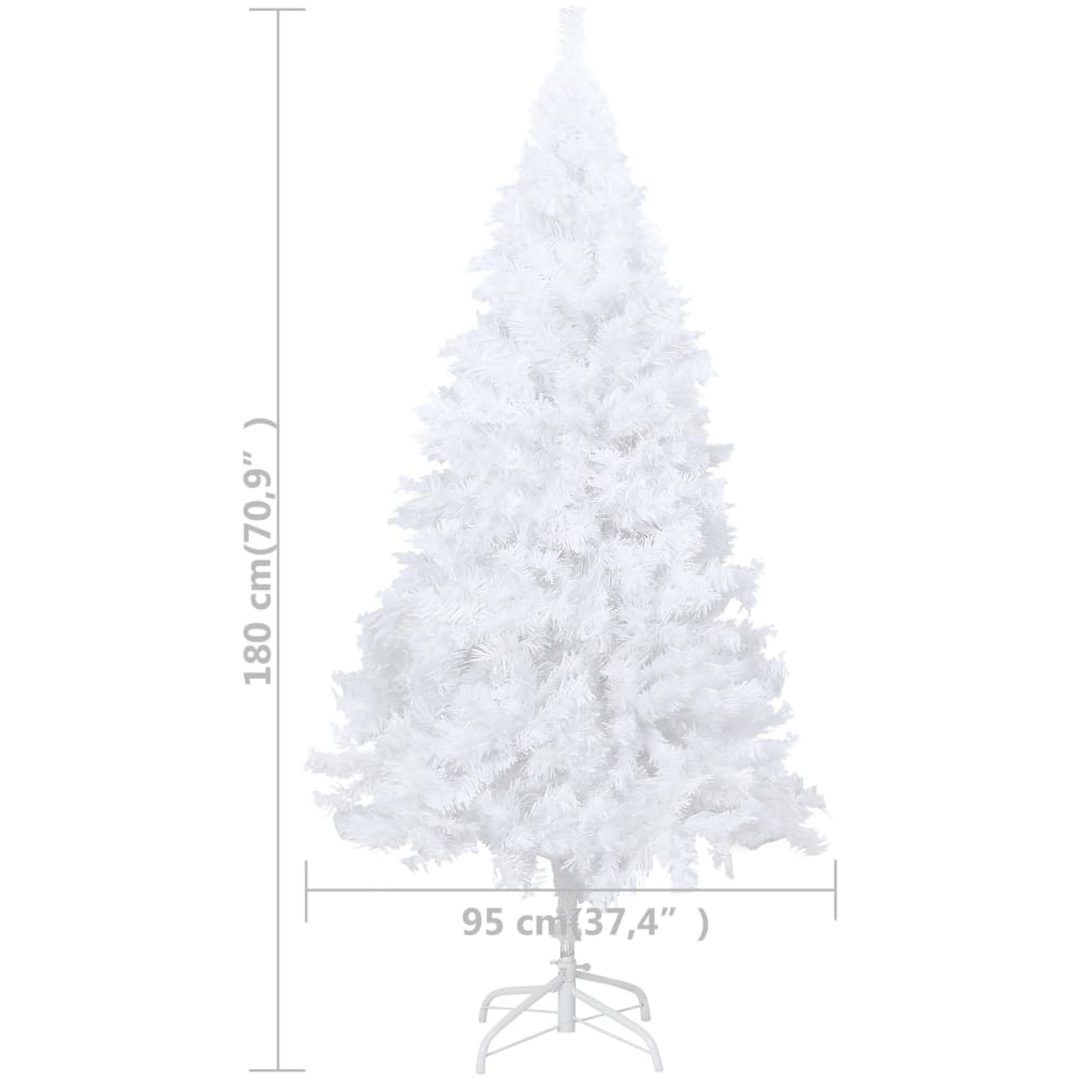 Belyst plastgran med kulor vit 180 cm PVC vidaXL 180 x 95 cm – bild 12