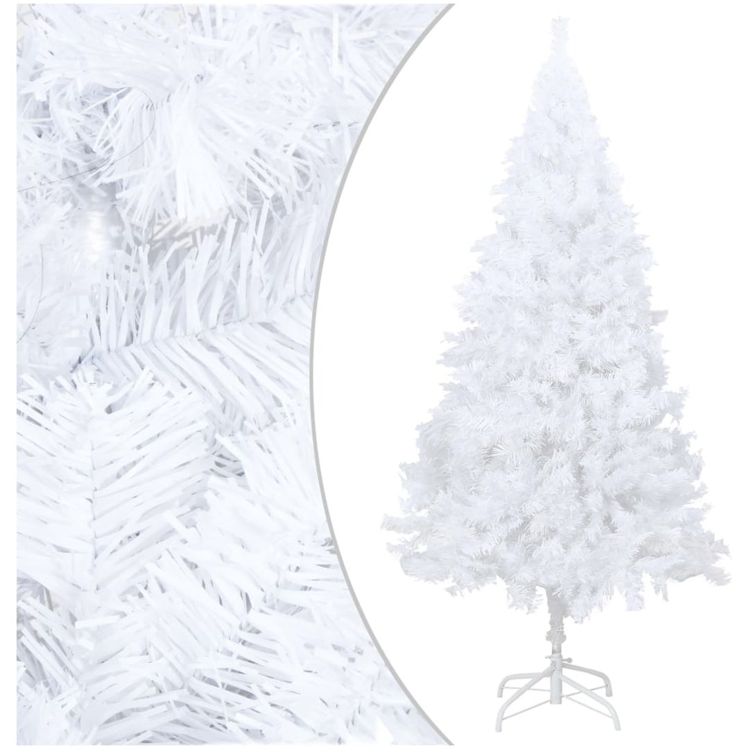 Belyst plastgran med kulor vit 210 cm PVC vidaXL 210 x 110 cm – bild 2