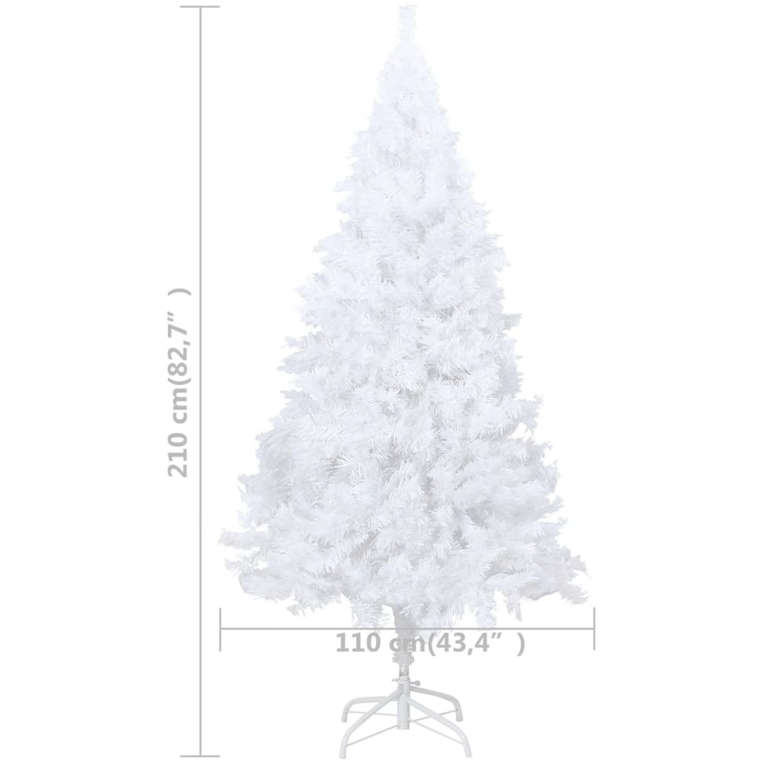 Belyst plastgran med kulor vit 210 cm PVC vidaXL 210 x 110 cm – bild 12