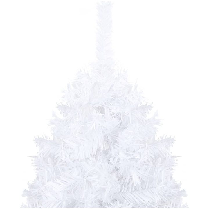 Belyst plastgran med kulor vit 210 cm PVC vidaXL 210 x 110 cm – bild 3