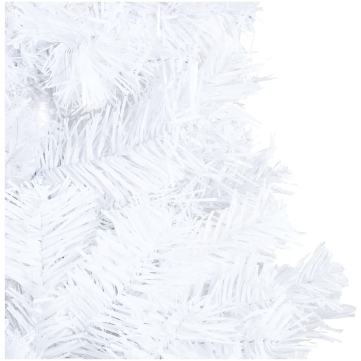 Belyst plastgran med kulor vit 210 cm PVC vidaXL 210 x 110 cm – bild 3