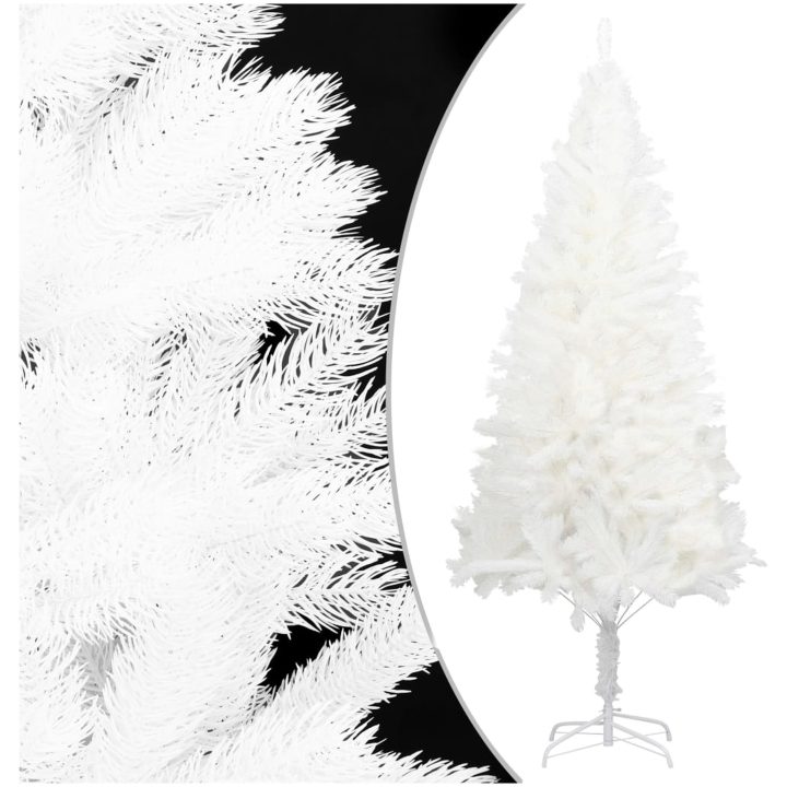 Belyst plastgran med kulor vit 240 cm vidaXL 240 x 100 cm – bild 2