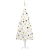 Belyst plastgran med kulor vit 240 cm vidaXL 240 x 100 cm – miniatyr 1