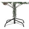 Belyst plastgran med snö och kottar 195 cm PVC&PE vidaXL 195 x 95 cm – miniatyr 10