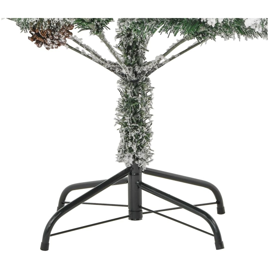 Belyst plastgran med snö och kottar 195 cm PVC&PE vidaXL 195 x 95 cm – bild 10