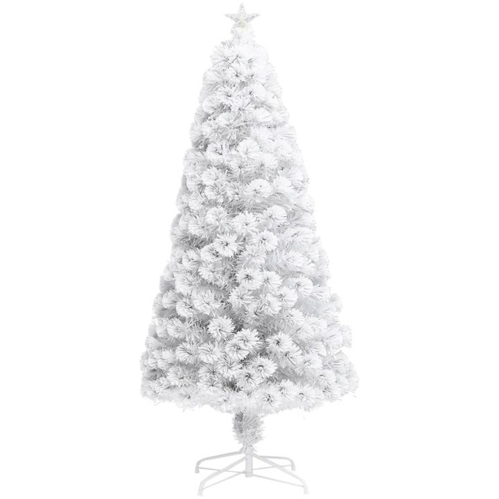 Belyst plastgran vit 120 cm fiberoptik vidaXL 120 x 60 cm – bild 3