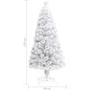 Belyst plastgran vit 120 cm fiberoptik vidaXL 120 x 60 cm – miniatyr 9