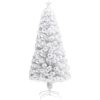 Belyst plastgran vit 150 cm fiberoptik vidaXL 150 x 70 cm – miniatyr 3