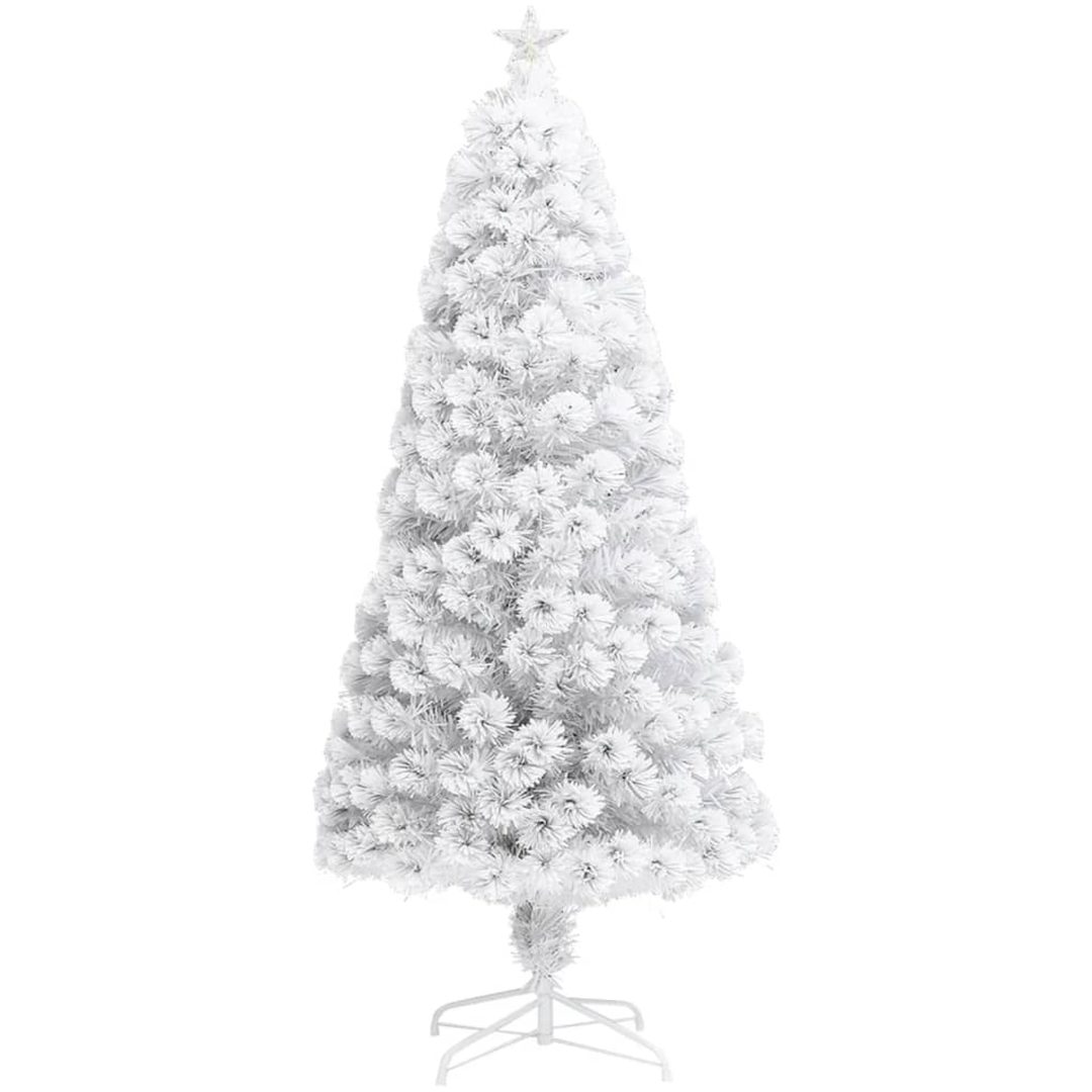 Belyst plastgran vit 150 cm fiberoptik vidaXL 150 x 70 cm – bild 3