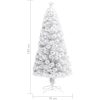 Belyst plastgran vit 150 cm fiberoptik vidaXL 150 x 70 cm – miniatyr 9