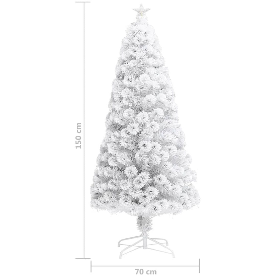 Belyst plastgran vit 150 cm fiberoptik vidaXL 150 x 70 cm – bild 9