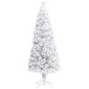Belyst plastgran vit 210 cm fiberoptik vidaXL 210 x 90 cm – miniatyr 3
