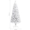 Belyst plastgran vit 210 cm fiberoptik vidaXL 210 x 90 cm – miniatyr 9