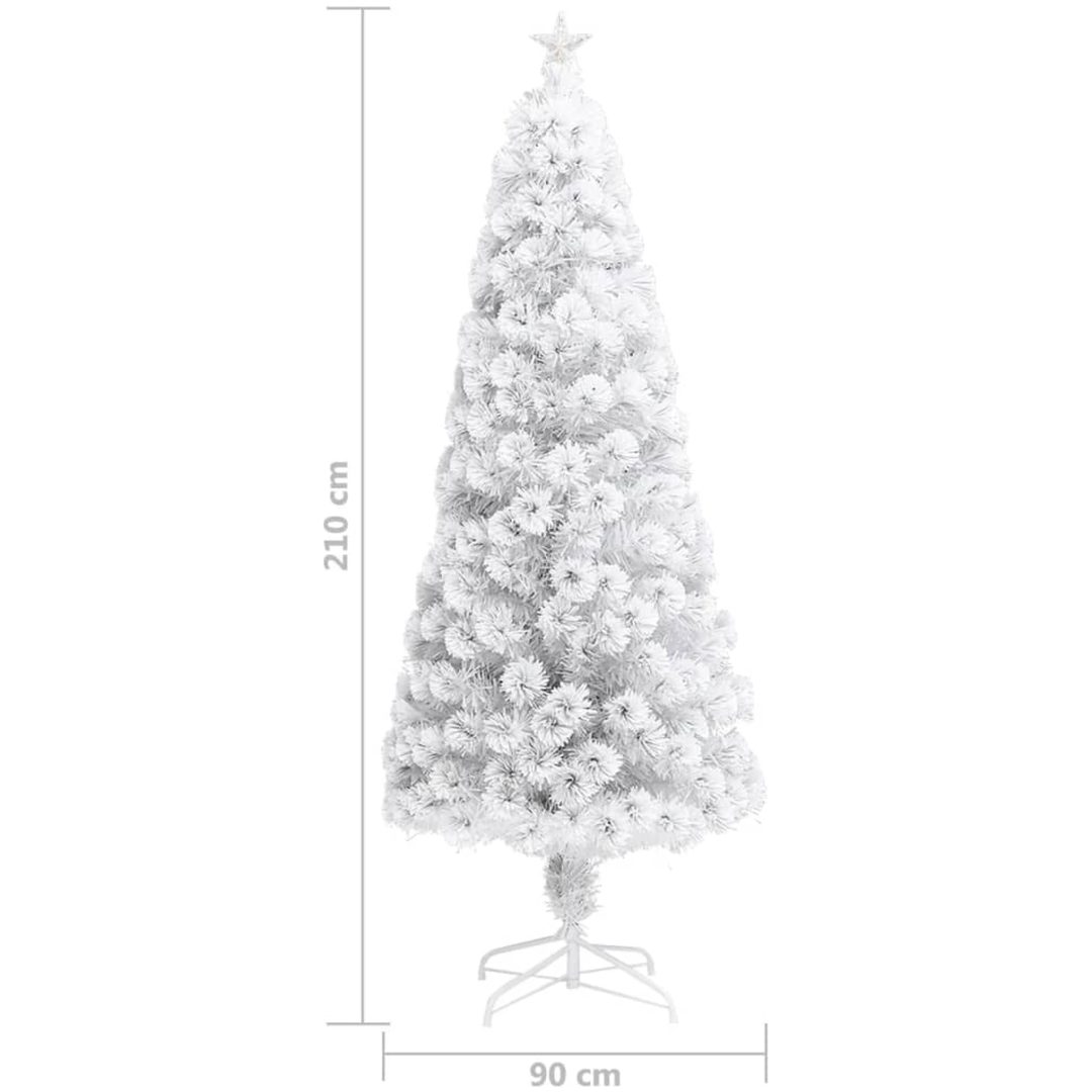 Belyst plastgran vit 210 cm fiberoptik vidaXL 210 x 90 cm – bild 9