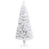 Belyst plastgran vit 240 cm fiberoptik vidaXL 240 x 105 cm – miniatyr 3