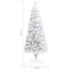 Belyst plastgran vit 240 cm fiberoptik vidaXL 240 x 105 cm – miniatyr 9