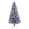 Belyst plastgran vit&blå 120 cm fiberoptik vidaXL 120 x 60 cm – miniatyr 3