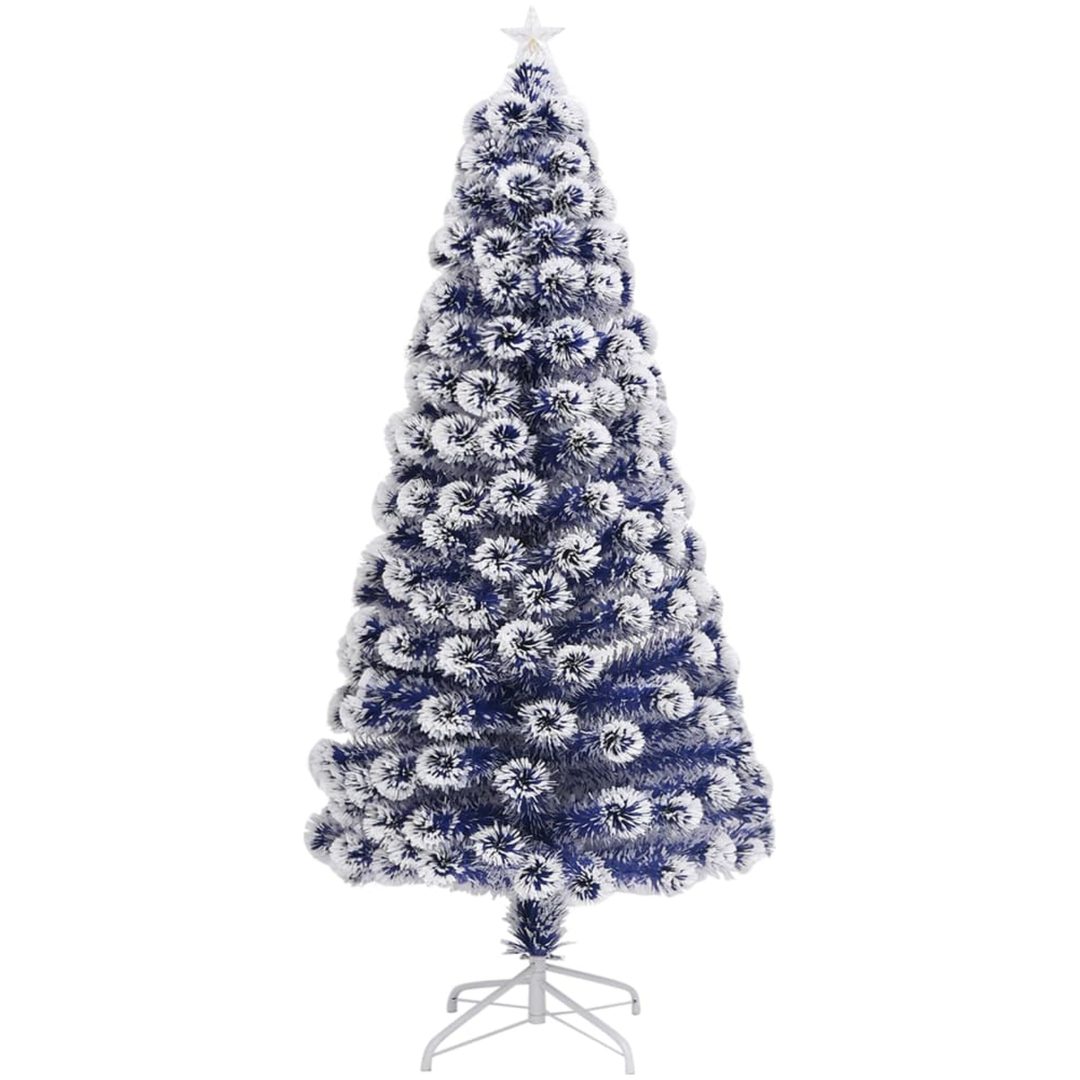 Belyst plastgran vit&blå 120 cm fiberoptik vidaXL 120 x 60 cm – bild 3