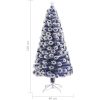 Belyst plastgran vit&blå 120 cm fiberoptik vidaXL 120 x 60 cm – miniatyr 9