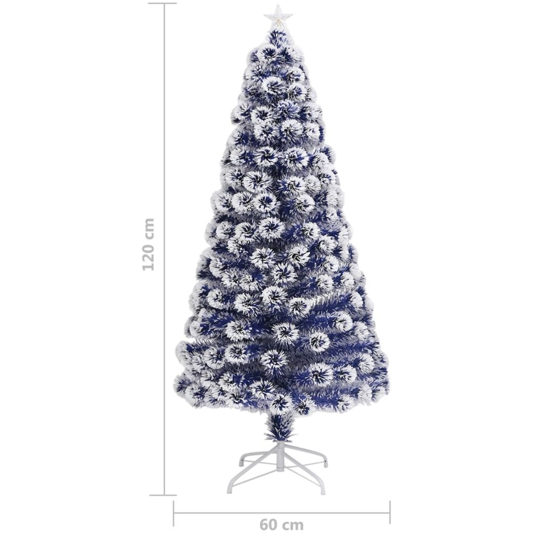 Belyst plastgran vit&blå 120 cm fiberoptik vidaXL 120 x 60 cm – bild 9