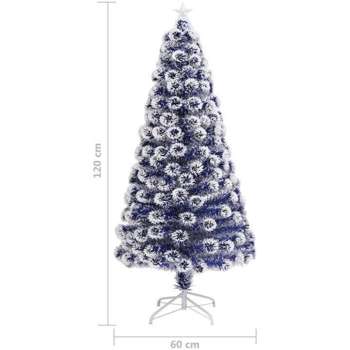 Belyst plastgran vit&blå 120 cm fiberoptik vidaXL 120 x 60 cm – bild 9