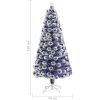 Belyst plastgran vit&blå 150 cm fiberoptik vidaXL 150 x 70 cm – miniatyr 9
