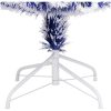 Belyst plastgran vit&blå 210 cm fiberoptik vidaXL 210 x 90 cm – miniatyr 8