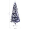 Belyst plastgran vit&blå 210 cm fiberoptik vidaXL 210 x 90 cm – miniatyr 9