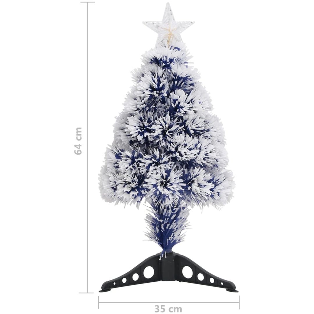 Belyst plastgran vit&blå 64 cm fiberoptik vidaXL 64 cm – bild 8