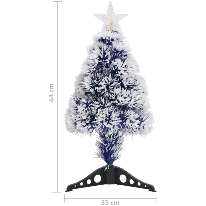 Belyst plastgran vit&blå 64 cm fiberoptik vidaXL 64 cm – bild 8