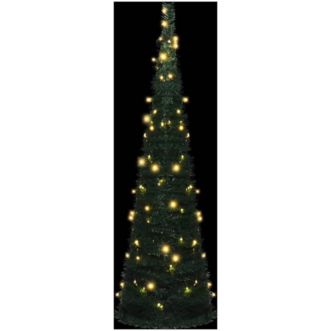 Belyst pop-up plastgran grön 150 cm vidaXL 150 x 46 cm – bild 3
