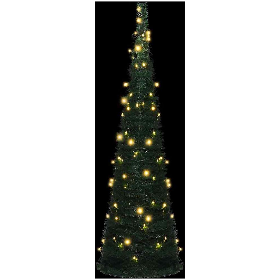 Belyst pop-up plastgran grön 150 cm vidaXL 150 x 46 cm – bild 4
