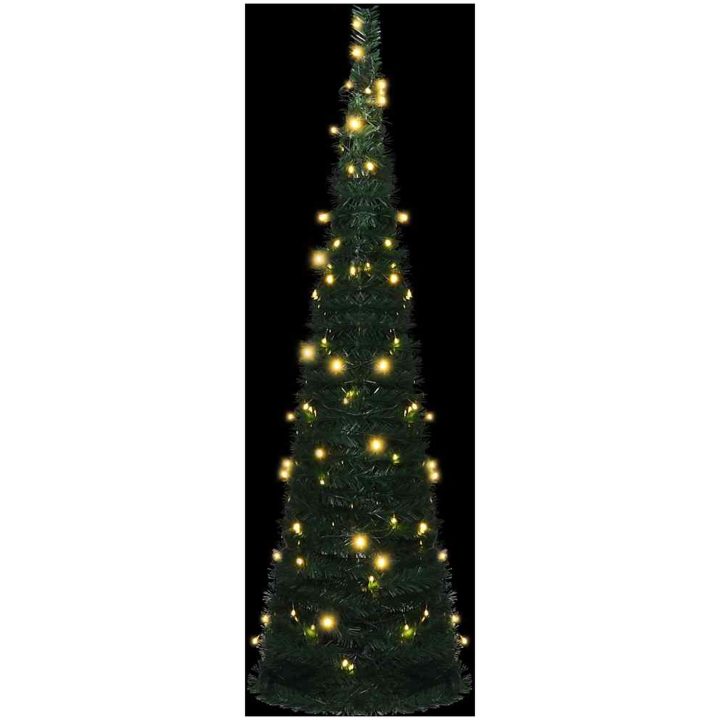 Belyst pop-up plastgran grön 150 cm vidaXL 150 x 46 cm – bild 4