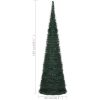 Belyst pop-up plastgran grön 150 cm vidaXL 150 x 46 cm – miniatyr 9