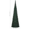 Belyst pop-up plastgran grön 150 cm vidaXL 150 x 46 cm – miniatyr 10