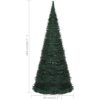 Belyst pop-up plastgran grön 180 cm vidaXL 210 x 83 cm – miniatyr 10