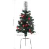 Belysta julgranar 2 st PVC vidaXL 76 cm – miniatyr 11