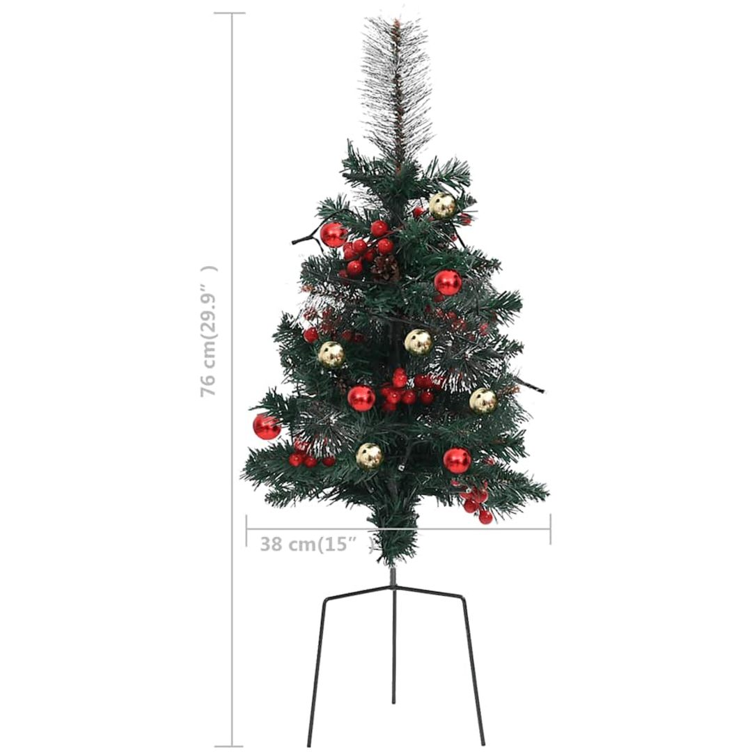 Belysta julgranar 2 st PVC vidaXL 76 cm – bild 11